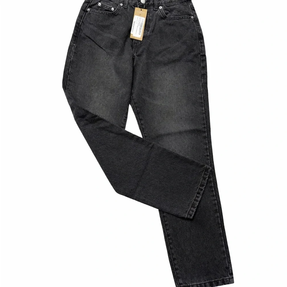 Nasty Gal Washed Black Straight Leg Jeans Petite US‎ 2 / UK 6 NWT